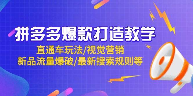 拼多多爆款打造教学:直通车玩法/视觉营销/新品流量爆破/最新搜索规则等-极光库