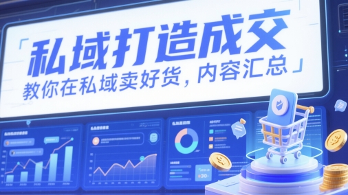 私域打造成交,教你在私域卖好货,内容汇总-亮剑学堂