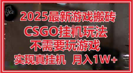 2025最新游戏搬砖,CSGO挂G,不需要玩游戏,实现真挂G,月入1W+-亮剑学堂
