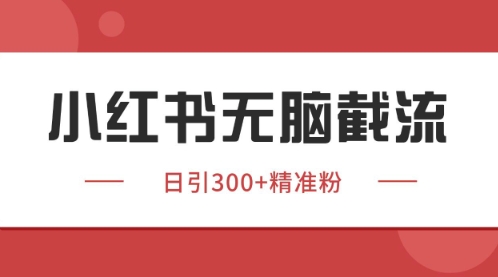 小红书只要你有同行就能获客,独家野路子获客玩法,暴力截流-亮剑学堂
