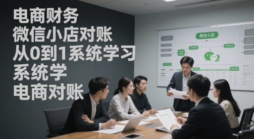 电商财务微信小店对账,从0到1系统学习电商对账-亮剑学堂