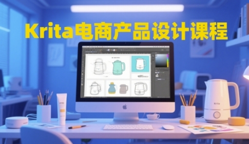 Krita电商产品设计课程,掌握从工具使用到创意落地的全链路设计能力-亮剑学堂