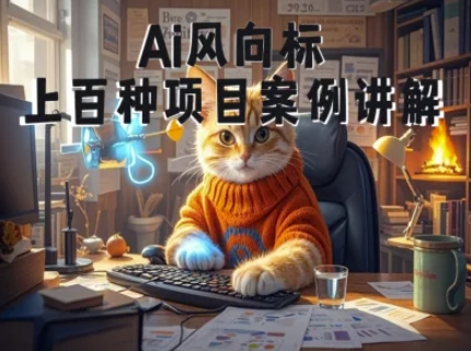 Ai风向标-附100种项目案例玩法-0基础小白到大神ai视频商业应用教学-亮剑学堂