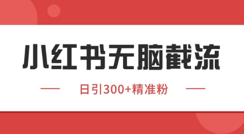 小红书截流同行客源,独家野路子获客玩法 日引200+暴力获客-亮剑学堂