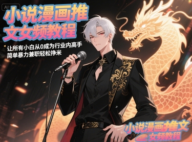 小说漫画推文女频教程,让所有小白从0成为行业内高手,简单暴力兼职轻松挣米-亮剑学堂