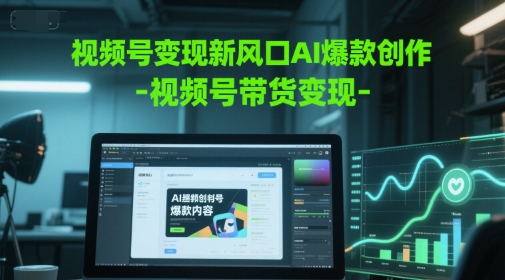 视频号变现新风口AI爆款创作-视频号带货变现-亮剑学堂