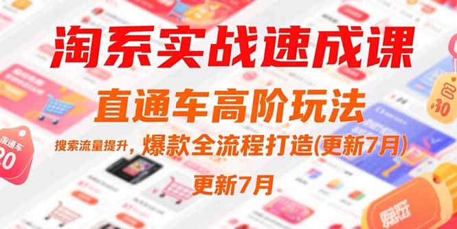 淘系实战速成课,直通车高阶玩法,搜索流量提升,爆款全流程打造(更新7月)-亮剑学堂
