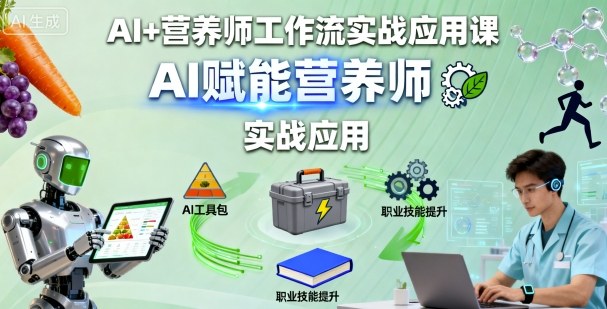 AI+营养师工作流实战应用课,AI赋能营养师-亮剑学堂