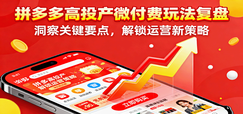 拼多多高投产微付费玩法复盘,洞察关键要点,解锁运营新策略-亮剑学堂