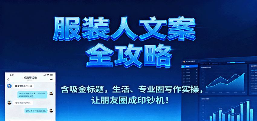 服装人文案全攻略,含吸金标题,生活、专业圈写作实操,让朋友圈成印钞机!-亮剑学堂