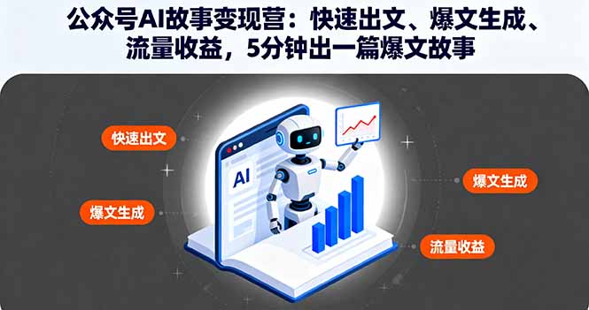 公众号AI故事变现营:快速出文、爆文生成、流量收益,5分钟出一篇爆文故事-亮剑学堂