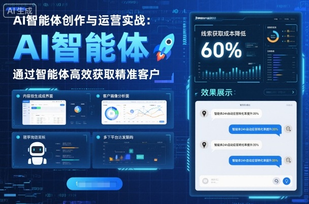 AI智能体创作与运营实战,实体门店通过智能体高效获取精准客户-亮剑学堂
