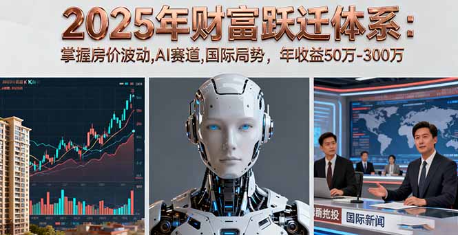 2025年财富跃迁体系:掌握房价波动,AI赛道,国际局势,年收益50万-300万-亮剑学堂