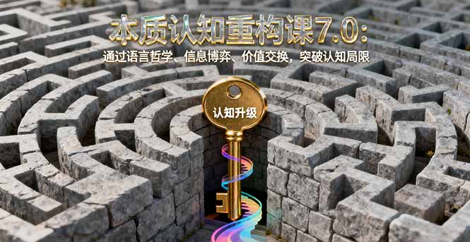 本质认知重构课7.0:通过语言哲学、信息博弈、价值交换,突破认知局限-亮剑学堂