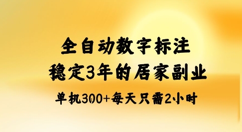 全自动数字标注,稳定3年的蓝海项目,居家也能矩阵开干的副业,单机日入3张+-亮剑学堂