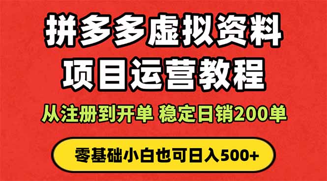 拼多多开店运营课程: 蓝海变现玩法,轻松实现睡后收入 零基础小白也可…-亮剑学堂