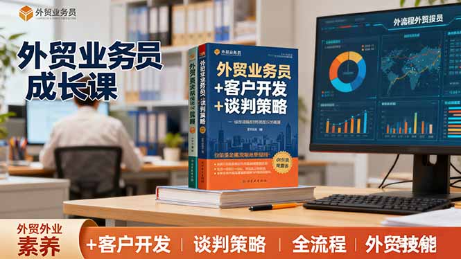 外贸业务员成长课:职业素养+客户开发+谈判策略、掌握全流程外贸技能-亮剑学堂