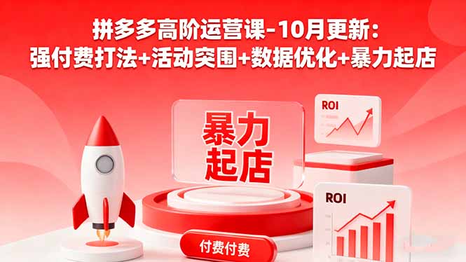 拼多多高阶运营课-10月更新:强付费打法+活动突围+数据优化+暴力起店-亮剑学堂