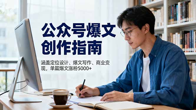 公众号爆文创作指南,涵盖定位设计+爆文写作+商业变现,单篇爆文涨粉5000+-亮剑学堂
