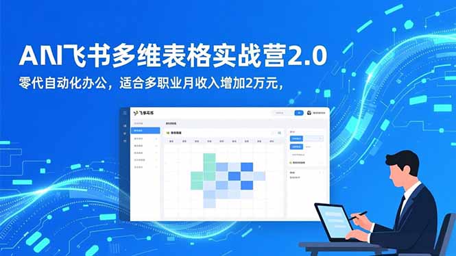 AI+飞书多维表格实战营2.0:零代码自动化办公,适合多职业月收入增加2万元-亮剑学堂