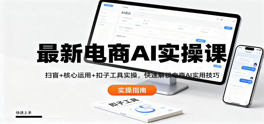 最新电商AI实操课:扫盲+核心运用+扣子工具实操,快速解锁电商AI实用技巧-亮剑学堂