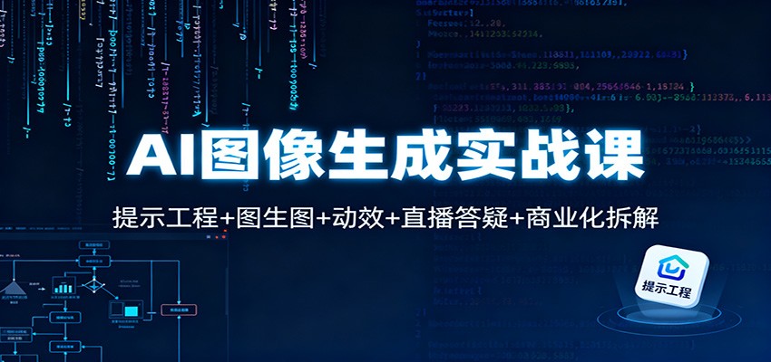 AI图像生成实战课:提示工程+图生图+动效+直播答疑+商业化拆解-亮剑学堂