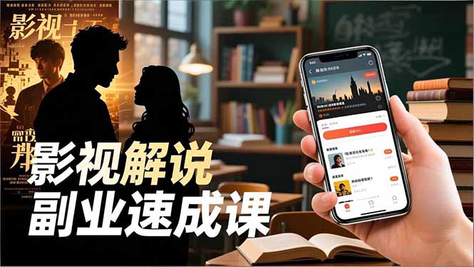 Tk影视解说副业速成课,软件安装、全流程实操、爆款预设,新手两周变现-极光库