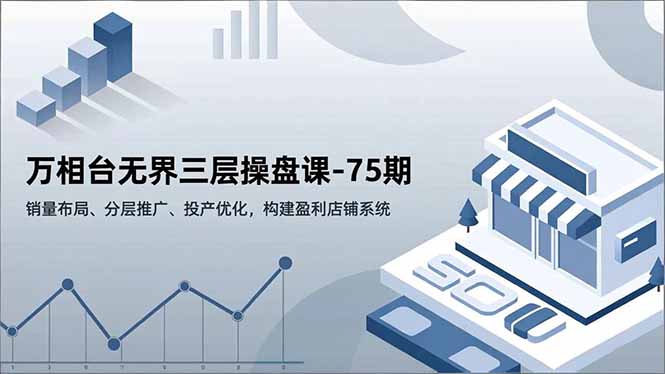 万相台无界三层操盘课-75期,销量布局、分层推广、投产优化,构建盈利店铺系统-亮剑学堂