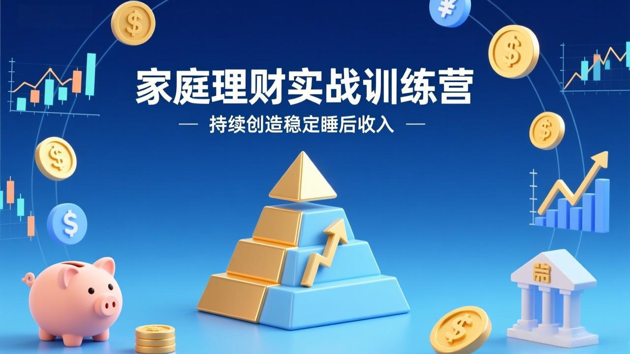 家庭理财实战训练营：从0到1建体系，三阶进阶层层递进，助你持续创造稳定睡后收入-极光库