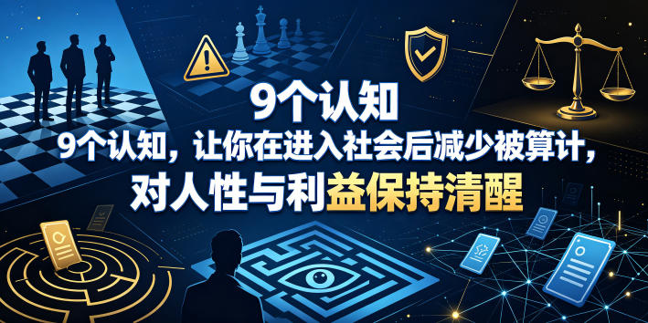付费文章：9个认知，让你在进入社会后减少被算计，对人性与利益保持清醒-极光库