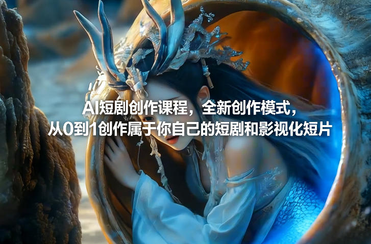 AI短剧创作课程，全新创作模式，从0到1创作属于你自己的短剧和影视化短片-极光库