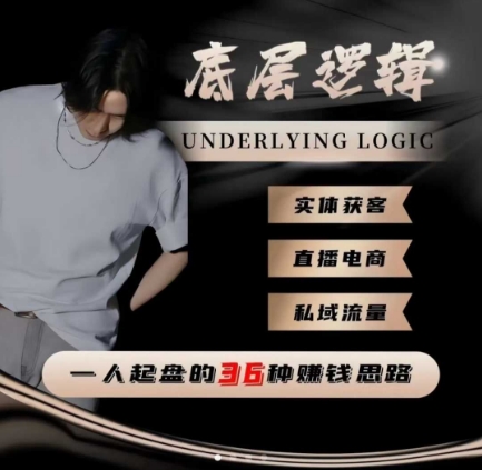 一个人起盘的底层逻辑,私域流量-直播电商-实体获客,一人起盘的36种賺钱思路-极光库