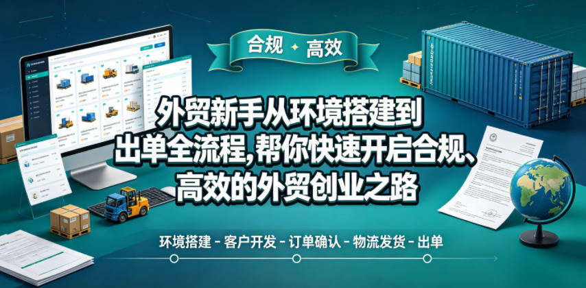 外贸新手从环境搭建到出单全流程，帮你快速开启合规、高效的外贸创业之路-极光库