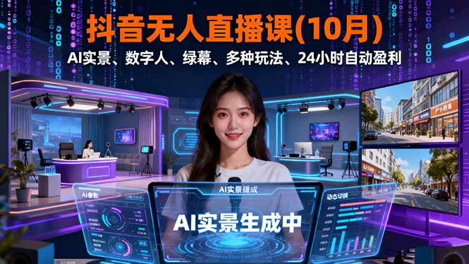 抖音无人直播课(10月-极光库