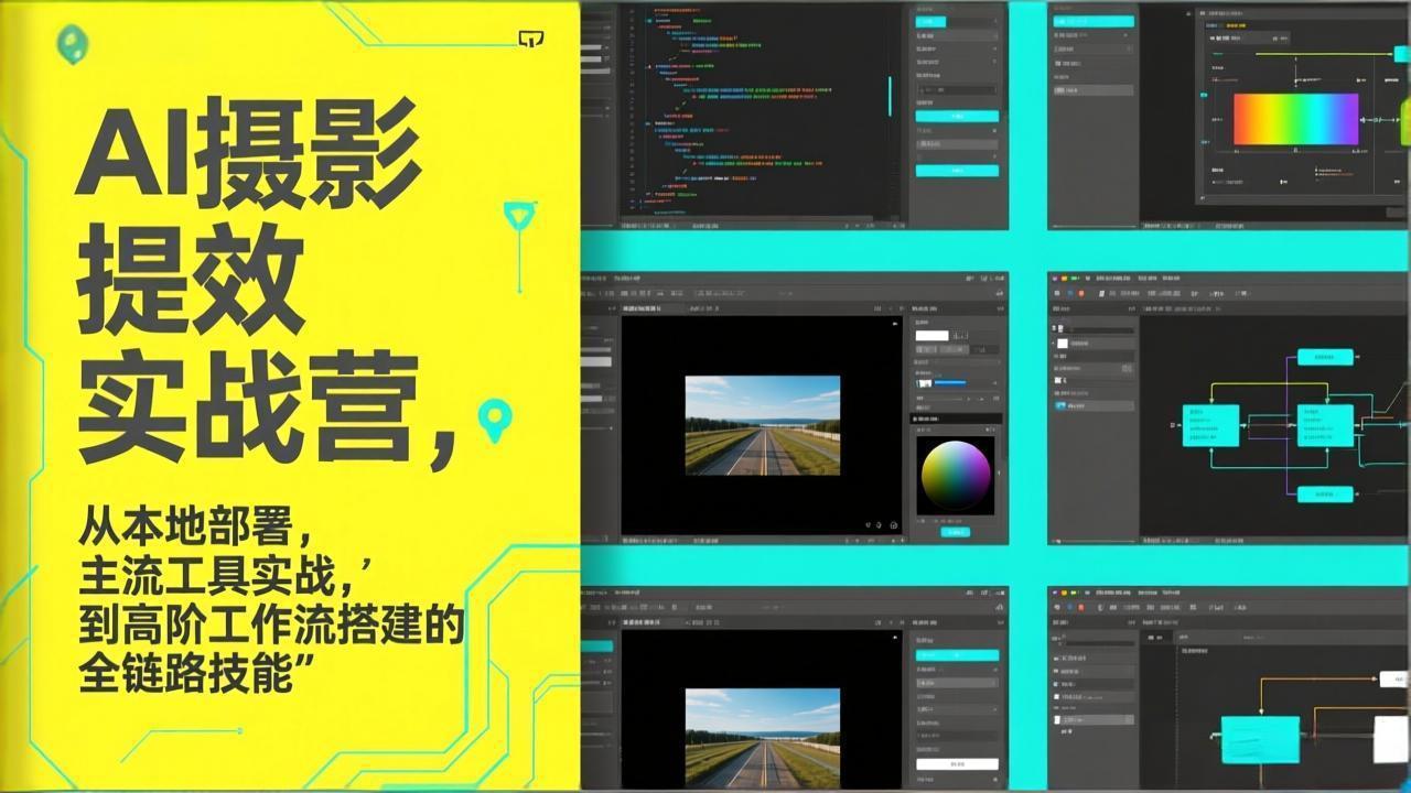 AI+摄影提效实战营，从本地部署，主流工具实战，到高阶工作流搭建的全链路技能-极光库