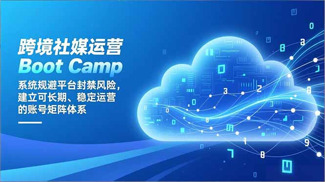 跨境社媒运营Boot Camp：系统规避平台封禁风险，建立可长期、稳定运营的账号矩阵体系-极光库