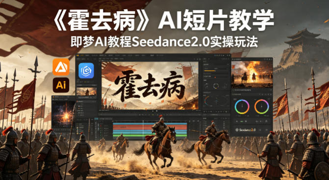 《霍去病》AI短片教学，即梦AI教程Seedance2.0实操玩法-极光库