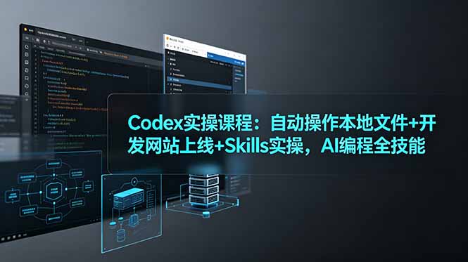 Codex实操课程:自动操作本地文件+开发网站上线+Skills实操,AI编程全技能-极光库