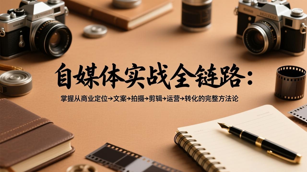 自媒体实战全链路：掌握从商业定位→文案→拍摄→剪辑→运营→转化的完整方法论-极光库