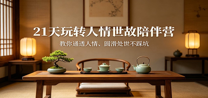 21天玩转人情世故陪伴营：教你通透人情、圆滑处世不踩坑-极光库