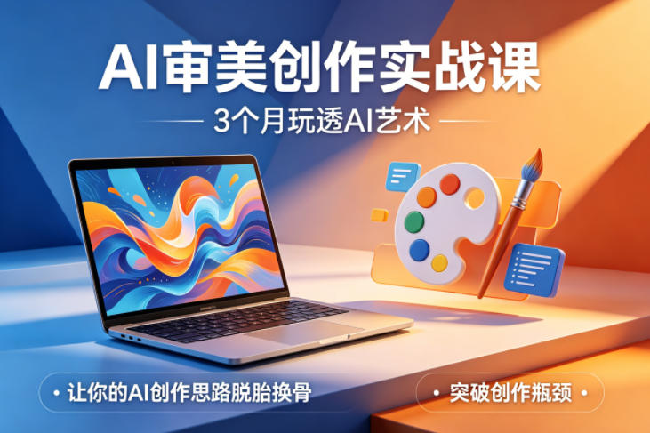 AI审美创作实战课，3个月玩透AI艺术，让你的AI创作思路脱胎换骨，突破创作瓶颈-极光库