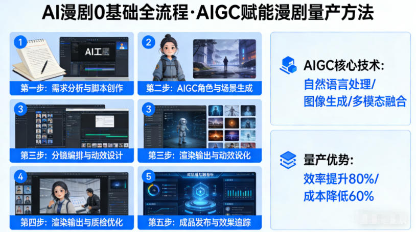 AI漫剧0基础全流程，快速掌握AIGC赋能的漫剧量产方法-极光库
