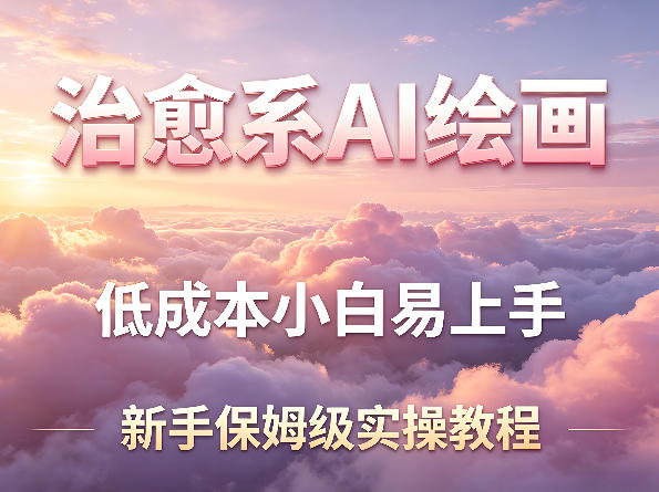 治愈系AI绘画提示词项目，低成本小白易上手，每天10分钟，新手保姆级实操教程-极光库