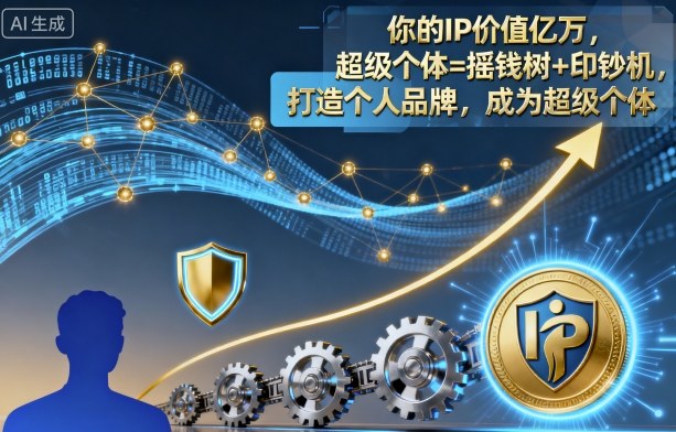 你的IP价值亿万,超级个体=摇钱树+印钞机,打造个人品牌,成为超级个体-极光库