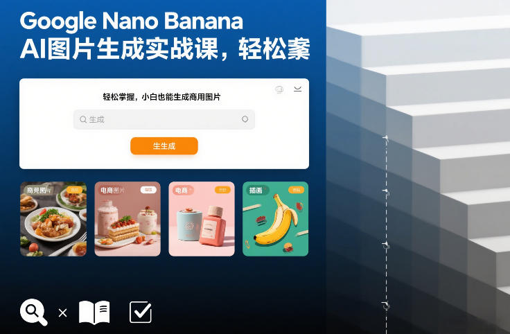 Google Nano Banana AI图片生成实战课，轻松掌握，小白也能生成商用图片-极光库