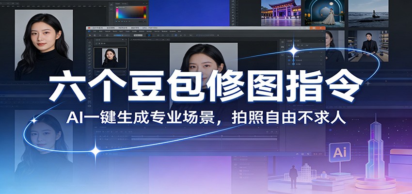 六个豆包修图指令：AI 一键生成专业场景，拍照自由不求人-极光库