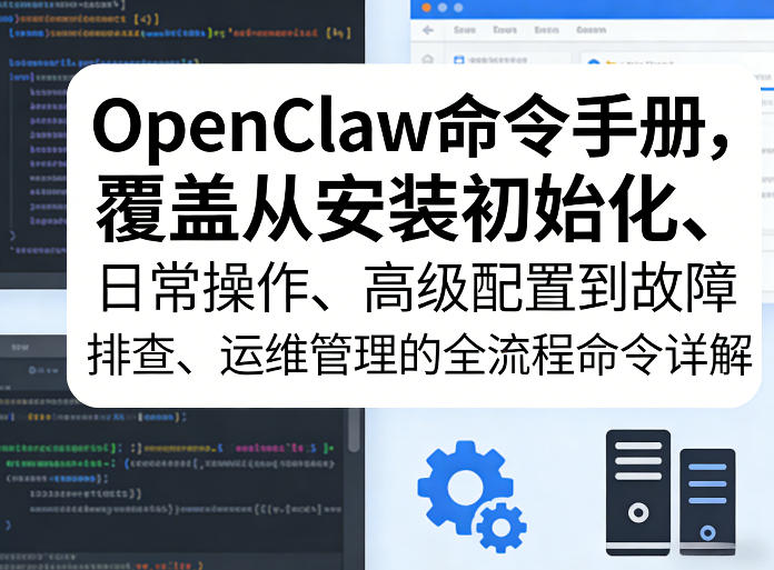 OpenClaw命令手册，覆盖从安装初始化、日常操作、高级配置到故障排查、运维管理的全流程命令详解-极光库