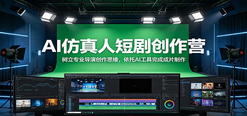 AI仿真人短剧创作营:树立专业导演创作思维,依托AI工具完成成片制作-极光库