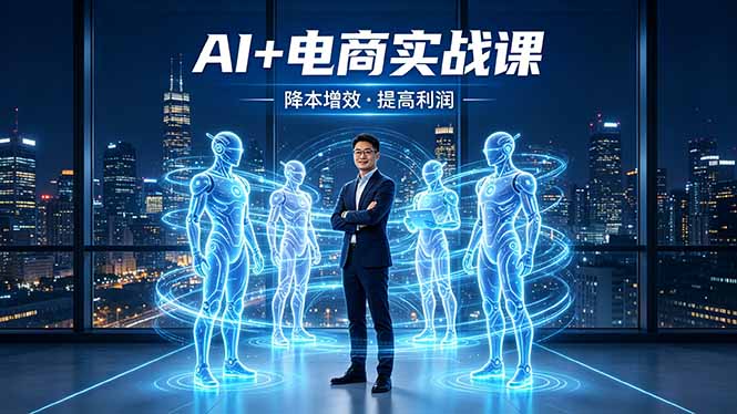 AI+电商实战课，1人+N个AI 智能体，把SOP变AI员工，实现降本增效提高利润-极光库