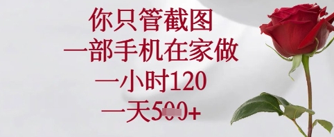 你只管截图，一部手机在家可以做，一小时120.一天5张+【揭秘】-AIPOD